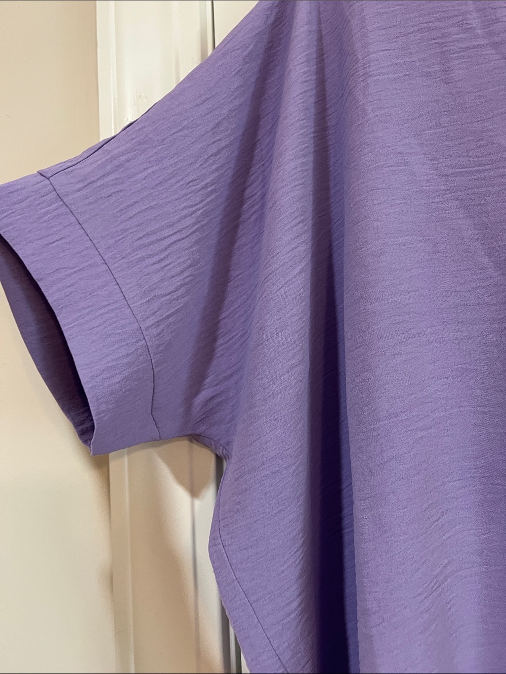 Zenana Outfitters Lavender V-Neck Relaxed Tunic - Picture 4 of 5